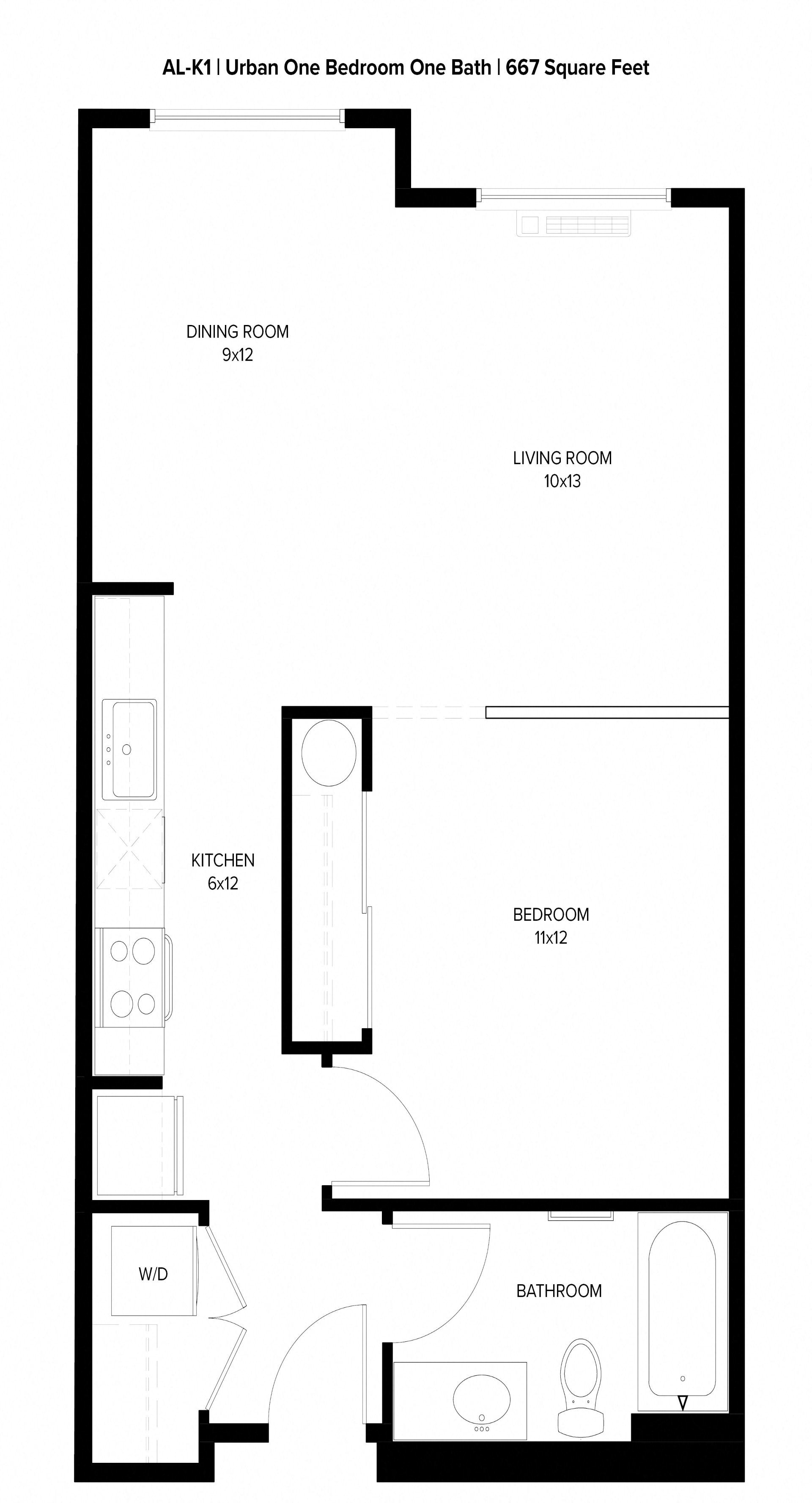 Harbor Sky Studio G Floor Plan