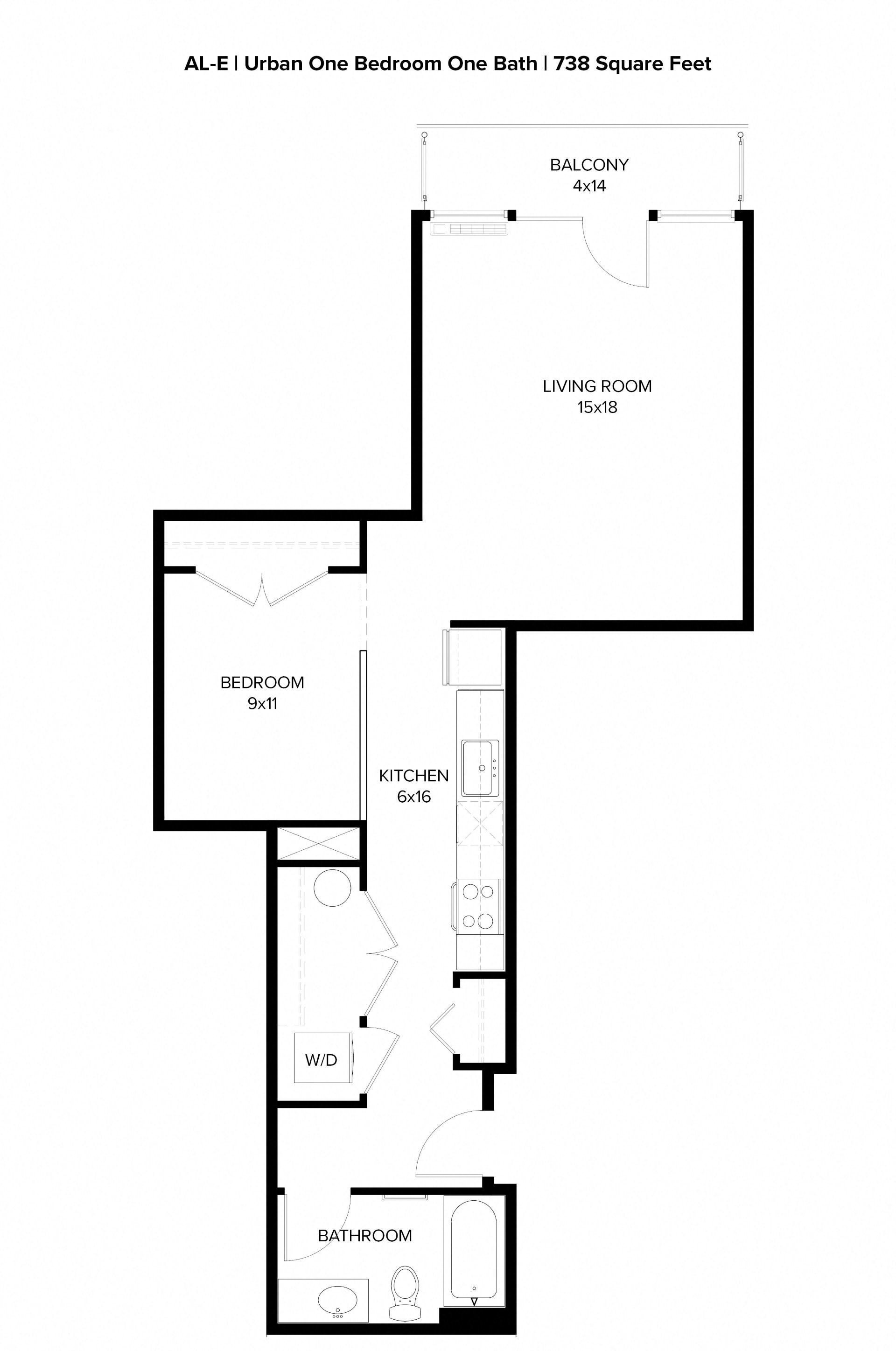 Harbor Sky Studio K Floor Plan