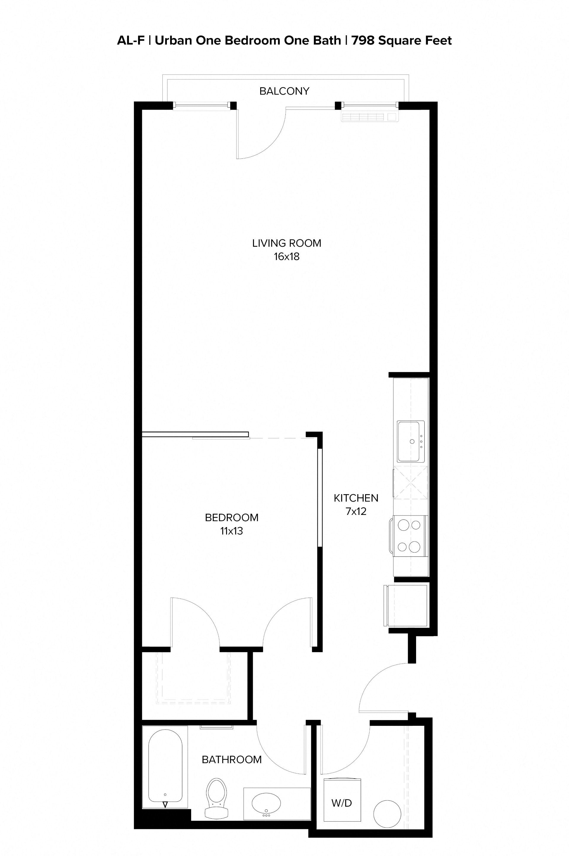 Harbor Sky Studio M Floor Plan