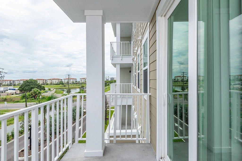 a balcony or terrace at lighthouse look apartments