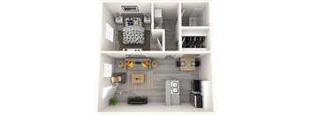 Sono Tempe Apartment Homes 3D Floor Plan The Harris