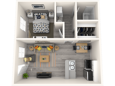 Sono Tempe Apartment Homes 3D Floor Plan The Harris