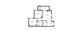 Hazel Ranch 2 Bedroom 1 Bathroom Floor Plan