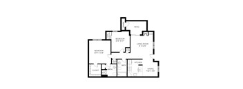 Hazel Ranch 2 Bedroom 2 Bathroom Floor Plan