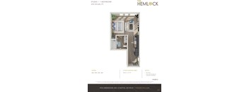 The Hemlock Apartments Studio 2A-2B Floor Plan