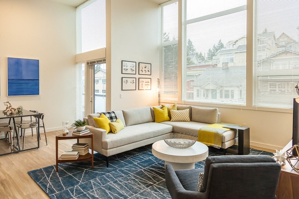 Henry Apartments Living Room with Large Windows