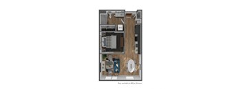 Heron Flats and Lofts 1x1 Floor Plan