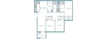 Hidden Meadows 3x2 2D Floor Plan
