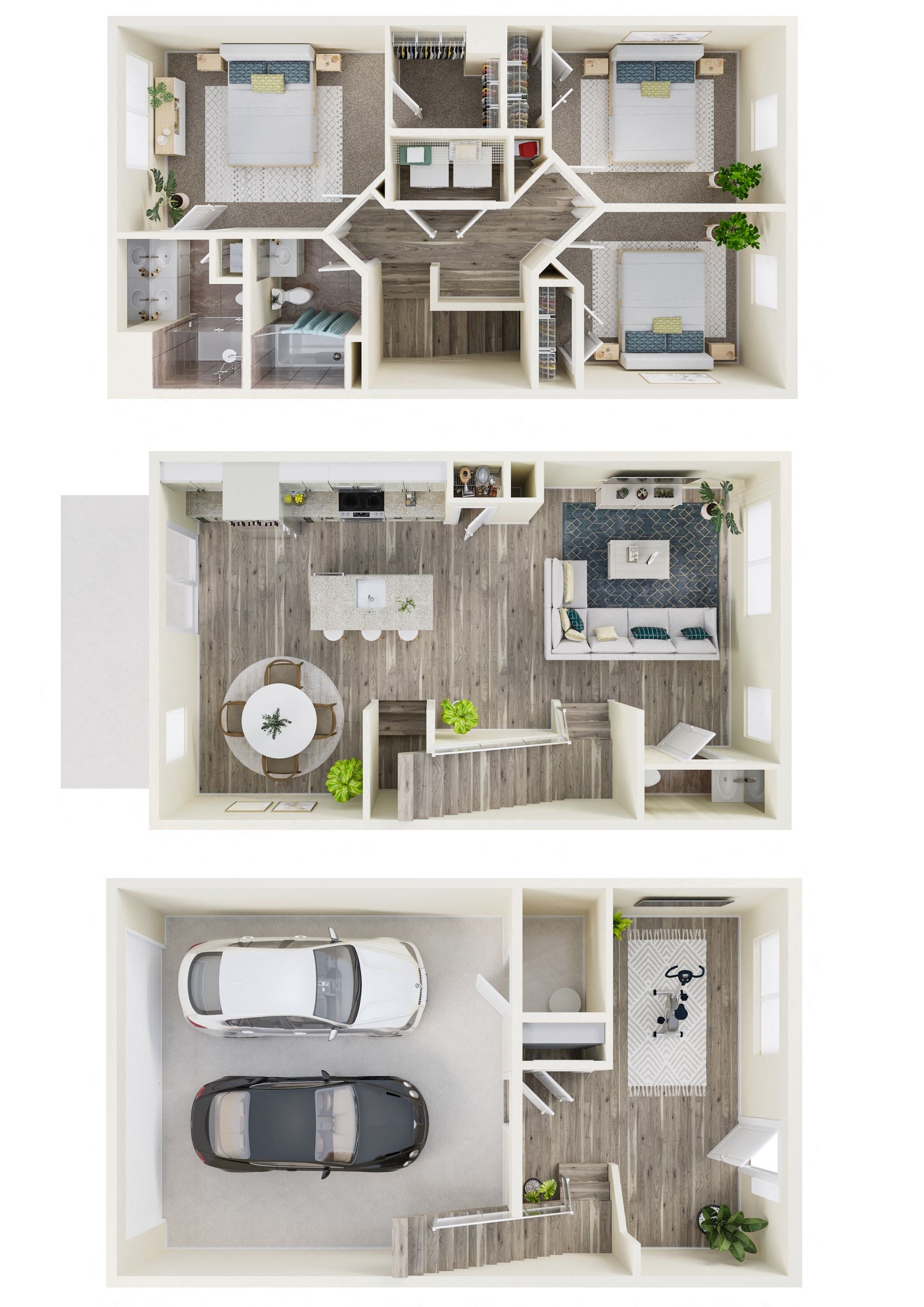 Highlands EVOLV Townhomes in White Plains, Maryland 3B Floor Plan