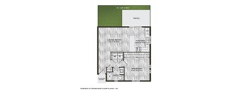 Horizon at Ridgeview 1x1 Floor Plan