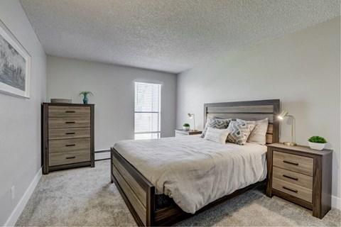 Hudson at Highline Apartments in Denver, Colorado Model Bedroom