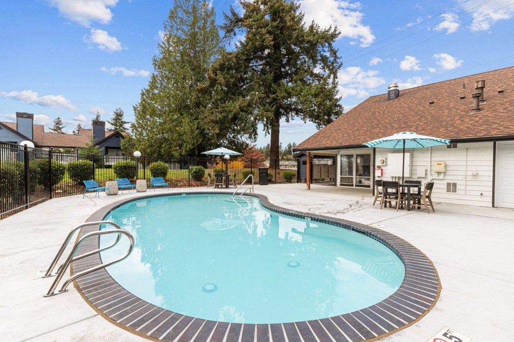 the swimming pool at our apartments