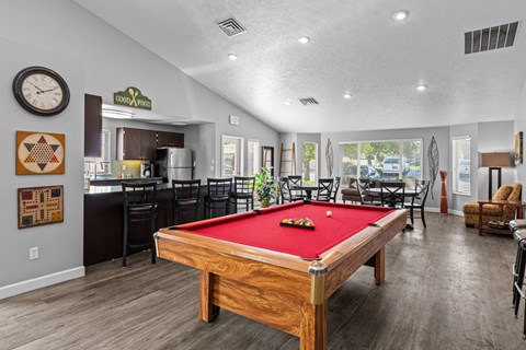 play a game of pool in our clubhouse at our apartments