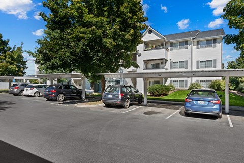 Farr Court Parking Lot with Covered Spots