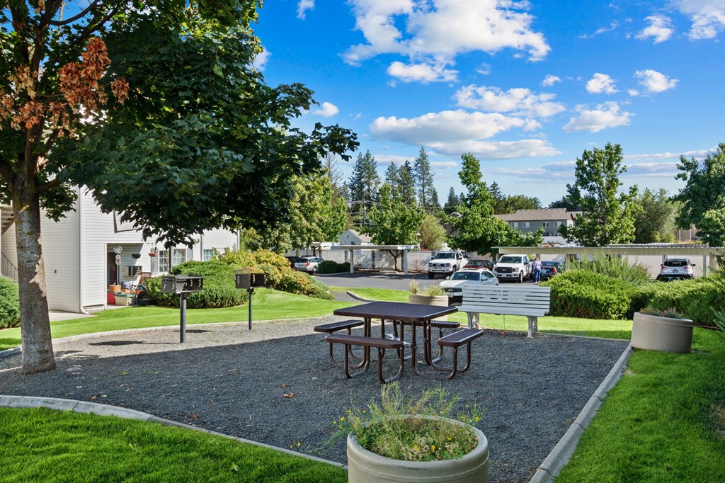 Farr Court Exterior Building Green Grass and Picnic Area