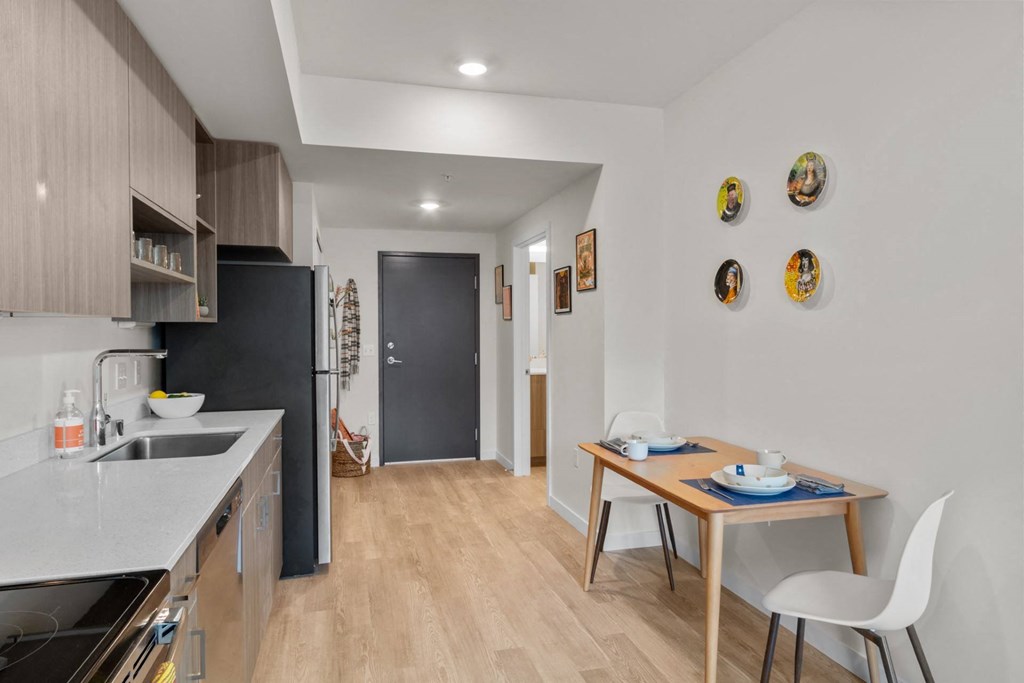 The Warren Model Kitchen and Dining Area