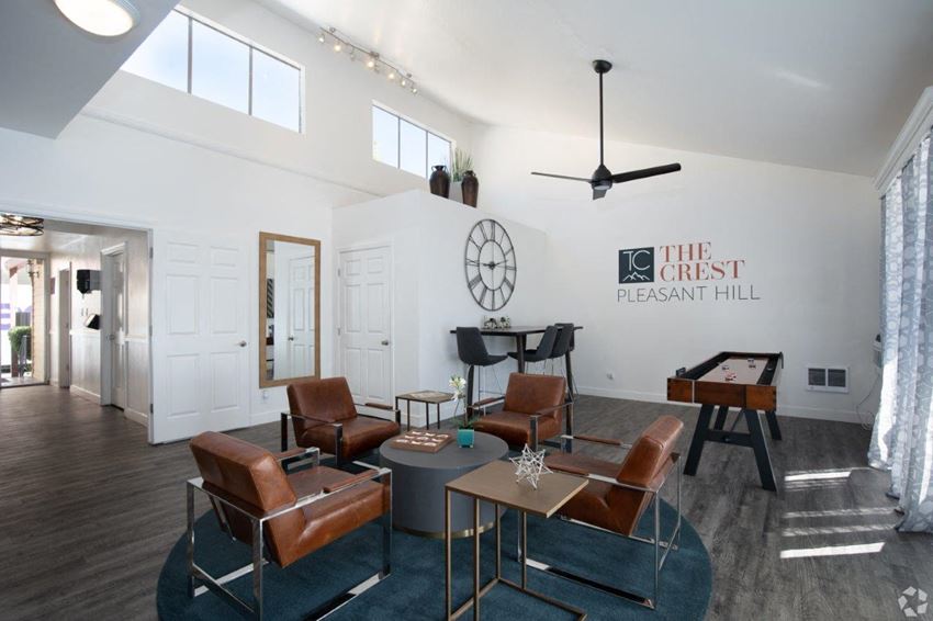 The Crest at Pleasant Hill Apartments Clubhouse Seating Area The Crest at Pleasant Hill Apartments Clubhouse Seating Area