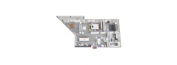 J 2Bed 2Bath Floor Plan at Rendezvous Urban Flats, Arizona