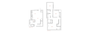 A floor plan of a two-story house with labeled rooms.
