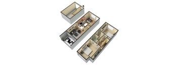 The Douglas Apartments Jefferson 1 Car Garage Floor Plan