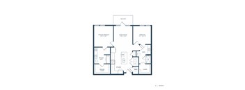 Jovie Lakeway Apartments in Lakeway, Texas Two Bedroom Floor Plan