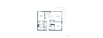Jovie Lakeway Apartments in Lakeway, Texas Two Bedroom Floor Plan