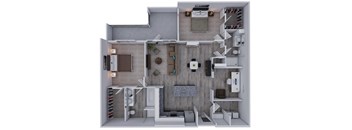 Jovie Pflugerville Apartments in Pflugerville, Texas Two Bedroom Floor Plan