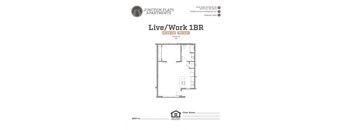 Junction Flats and Landing One Bedroom Live Work Floor Plan