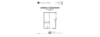 Junction Flats and Landing One Bedroom F Landing MFTE Floor Plan