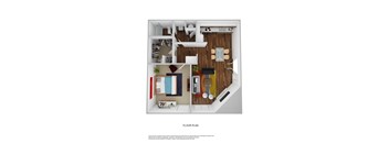Ascent on Steamboat Apartments Juniper One Bedroom One Bathroom Floor Plan