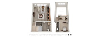 Koi Apartments in Ballard, Washington 1x1 Live/Work B Floor Plan