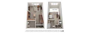 Koi Apartments in Ballard, Washington 1x1.5 Live/Work D Floor Plan