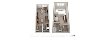 Koi Apartments in Ballard, Washington 1x1.5 Live/Work H Floor Plan