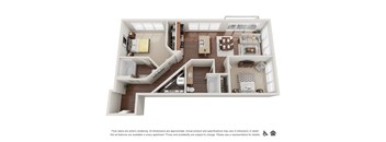 Koi Apartments in Ballard, Washington 2x2 A MFTE Floor Plan