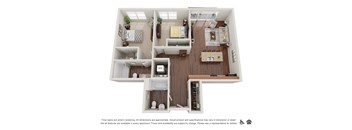 Koi Apartments in Ballard, Washington 2x2 C MFTE Floor Plan