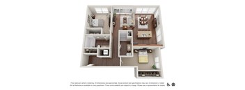 Koi Apartments in Ballard, Washington 2x2 E MFTE Floor Plan
