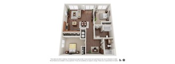Koi Apartments in Ballard, Washington 2x2 F Floor Plan