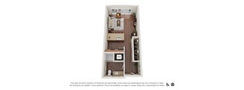 Koi Apartments in Ballard, Washington Studio A MFTE Floor Plan
