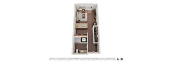 Koi Apartments in Ballard, Washington Studio B MFTE Floor Plan