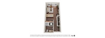 Koi Apartments in Ballard, Washington Studio C MFTE Floor Plan