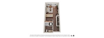 Koi Apartments in Ballard, Washington Studio D Floor Plan