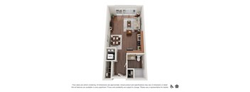 Koi Apartments in Ballard, Washington Studio E MFTE Floor Plan