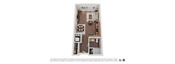 Koi Apartments in Ballard, Washington Studio F MFTE Floor Plan