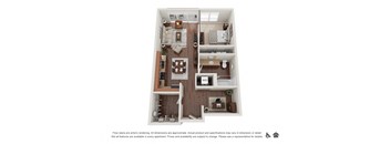 Koi Apartments in Ballard, Washington 1x1 Den A MFTE Floor Plan