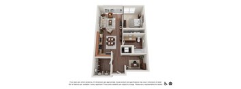 Koi Apartments in Ballard, Washington 1x1 Den A Floor Plan