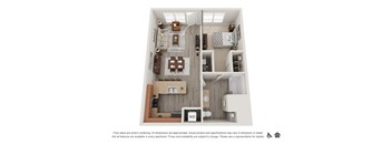 Koi Apartments in Ballard, Washington 1x1 E Floor Plan