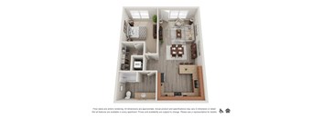 Koi Apartments in Ballard, Washington 1x1 F Floor Plan