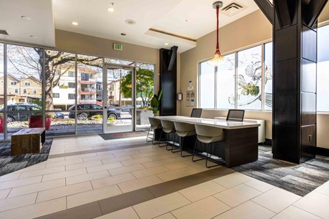 Clubhouse Lounge at Koi Apartments, Washington