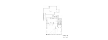 A floor plan of a loft apartment in L2 Reno TN.