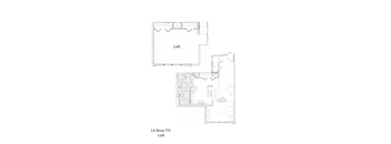 A floor plan for a loft in a building in Reno, TN.